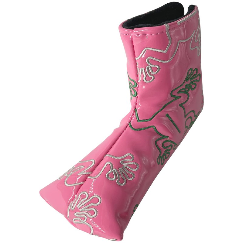 Gbourly Golf Club Pink Frog Blade Putter Cover Magnetic Closure