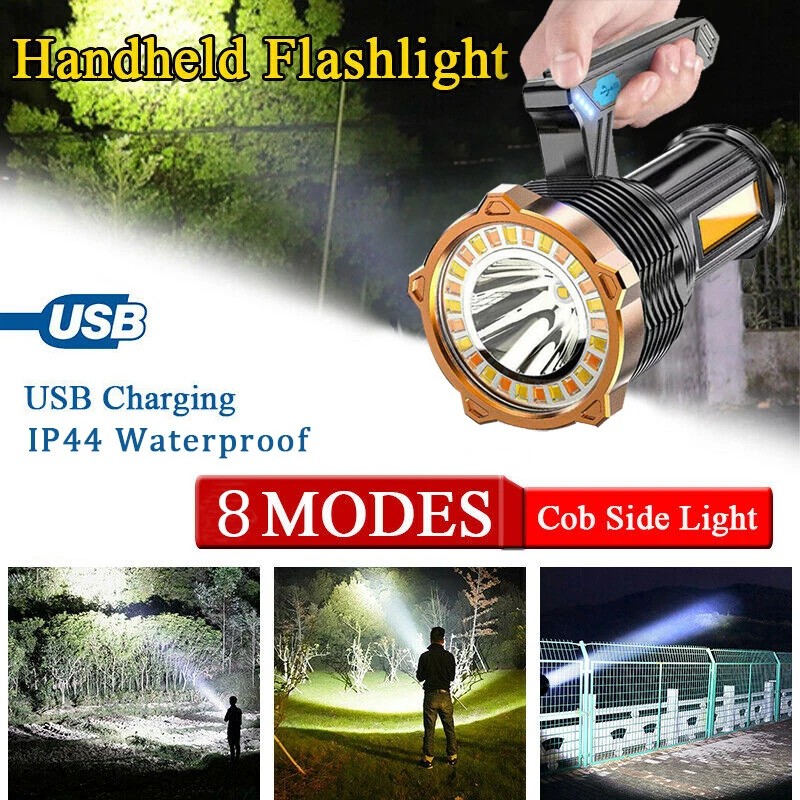 9900000LM Most Powerful 8 Modes LED Torch USB Rechargeable Flashlight