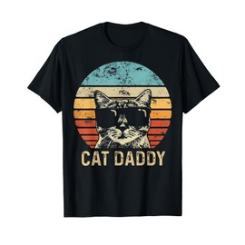Cool Cat Daddy Retro Sunglasses Cat Gift For Men Women Kid T-Shirt