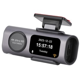 Dash Camera, 4K 170° Front 4K Camera and 140° Rear FHD 1080P Dash Camera for Cars, Loop Recording, Gravity Sensor, 24-Hour Parking Monitoring, for Android