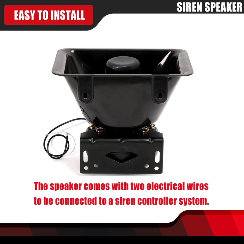 High Performance Siren Speaker Compatible with Any 100-200 Watt 100W