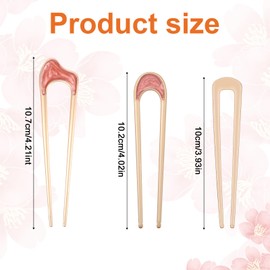 Pack of 6 U-shaped French Hair Pins, Fine French Vintage Metal Hair Pins, Chignon Fork Hairstyle Accessories, Gifts for Women, Thick Thin Hairstyles (Style 2)