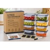 Pack-8 BPA-Free Airtight Food Containers with Locking Lids - Clear