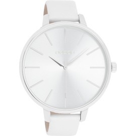 Oozoo - Timepieces Women's Watch | Women's Watch with Metal Strap | Modern Watch for Women | Elegant Analogue Women's Watch in Round (48 mm Case), C11070 - Silver / White, Strap.