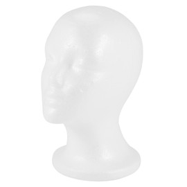 Luntfeiy Female Foam Mannequin Head Model Hat Wig Display Stand Rack White