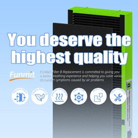FLT4825VO Filter B Toxin Absorber Replacement Compatible with G-Guardian AC4825, AC4300, AC4900, AC4825DLX, AC4850 Air Purifier, 4 High Efficiency Filters + 8 Activated Carbon Pre-Filters, Green