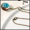 White Fang AZ331 Necklace, Starry Sky, Universe Design, Chain, Crystal,
