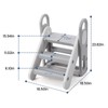 Takywep Foldable Toddler 3 Step Stool - Plastic Learning Helper,