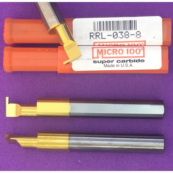 MICRO 100 RRL-038-8 Carbide Internal Retaining Ring Bar; 5/16 ShankMachini