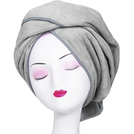 Microfiber Towel for Curly Hair Large Anti Frizz Super Absorbent Hair Towel 23.6''x47'' Fast Hair Drying Towel Hair Wrap fo Bath Spa Facial Makeup, Gr