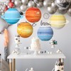 ANCLLO 8Pcs Planet Paper Lanterns Hanging Foldable Solar System Lanterns
