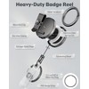 Uniclife 2 Pack Heavy Duty Retractable Badge Reel for Badge