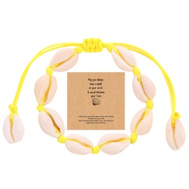 Shell Bracelet for Women Natural White Seashell Bracelet Boho Shell Jewelry Summer Gifts for Women Beachy Bracelets