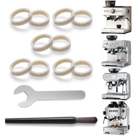 Abeskch 10 Pack Felt Washer Replacement & Espresso Grinders Cleaning Brush for Breville Espresso Machines Grinders BES870/ BES878/ BES880/ BES860/ BES840/ BES990/ BES980/ BCG820