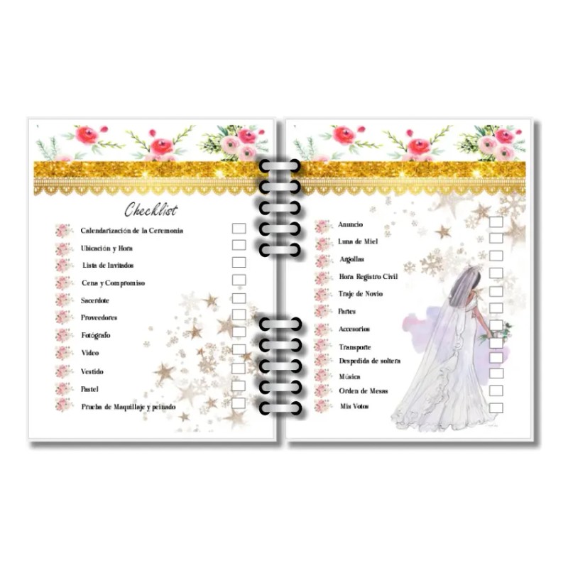 Agenda De Boda Wedding Planner De La Novia Planificador