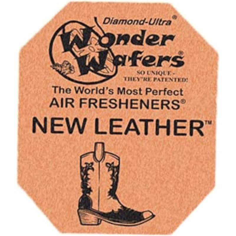 Wonder Wafers 15 CT Individually Wrapped New Leather Air Fresheners