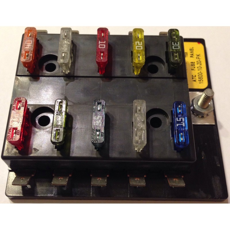 ATO/ATC Fuse Block, Fuse Panel 15600-10-20 (10 Position) by Genetic