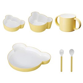 Tak Kids Dish Gift Box Cutlery Bear Yellow/Tak Kids Dish Dishwasher Safe (Yellow) Children's Tableware JTN-1011-YL