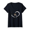Womens Fernley Vaqueros Logo Half Heart Slogan HS V-Neck T-Shirt