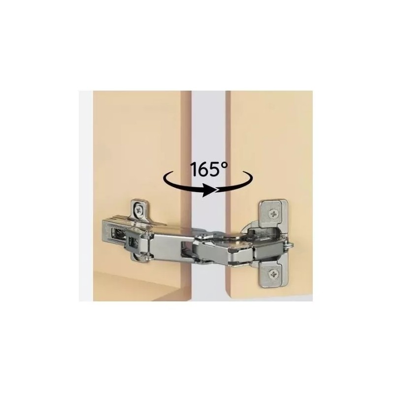 SIQUAR Bisagra Esquinera 165° Tipo Cangrejo Bidimensional 4 Pares