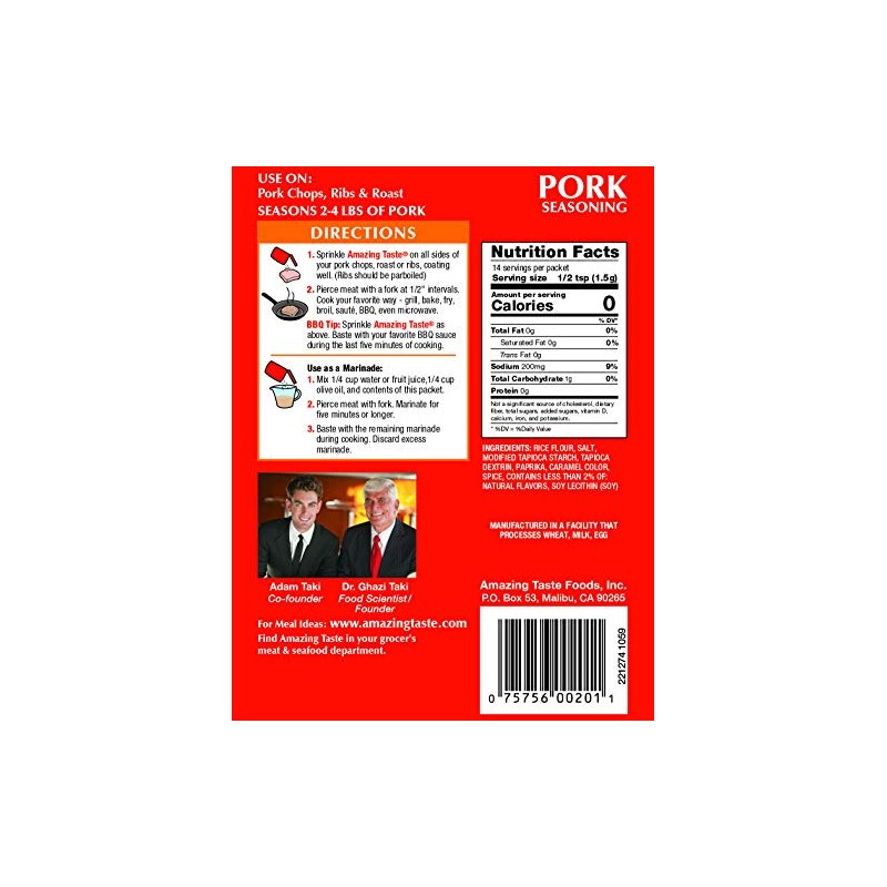 Amazing Taste Pork Seasoning Bundle (10 Packets- .75 oz ea.)