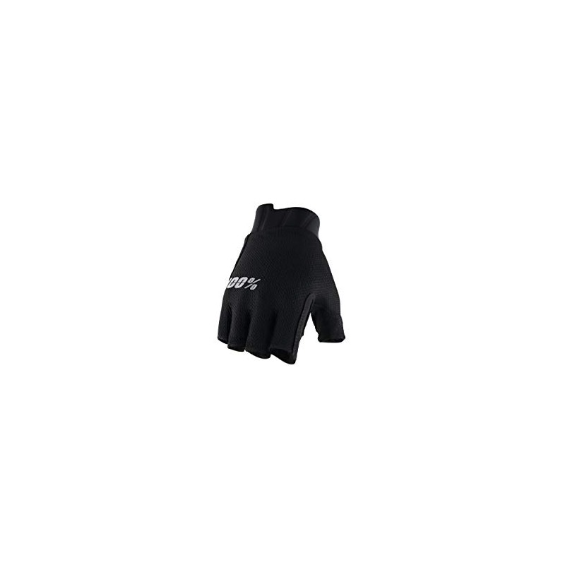 100% Exceeda Gel HU-GLO-0056 Women's Short Gloves Solid Black XL