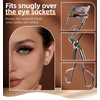 Namyo Eyelash Curler Gunmetal – Includes 10 Silicone Refill Pads,