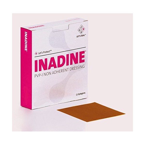 Inadine PVP-I Non Adherent Dressing - 9.5cm x 9.5cm - Pack of 25 by Systagenix