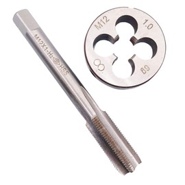 HUAZHICHUN 1PC M12×1.0mm Tap and Die Set,Metric HSS Tap and Die Set Right Hand Tap