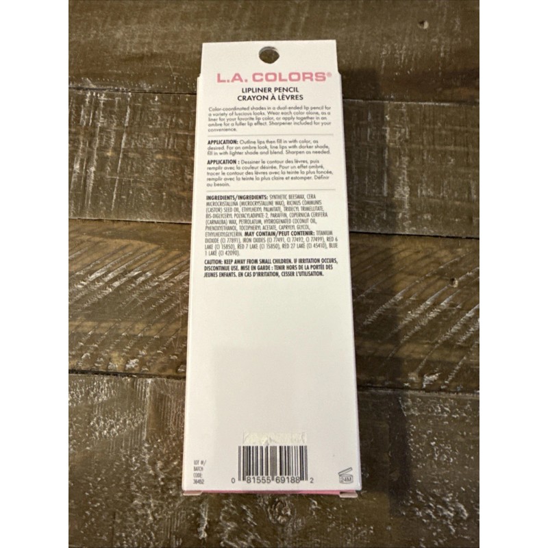 L.A. Colors Dual Lip Liner Pencil And Crayon Pure Magic