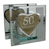 50th Golden Wedding Anniversary Tea Light Holder Gift
