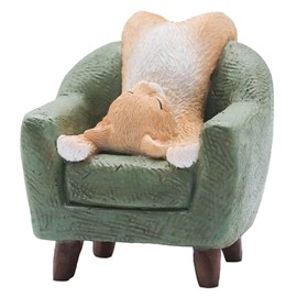 Daikai Petit Friends Lazy Chair Cat Green GR W5.7 D6.5 H6.5 cm 621519