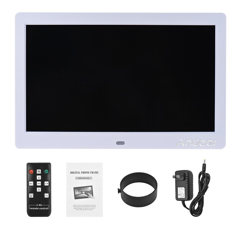 Andoer 10 Inch Wide LCD Screen Digital Photo Frame 1024