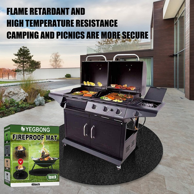 Fire Pit Mat Under Grill Mat Round Grill Mat Outdoor