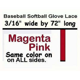 Wood-n-Stuff.com Baseball Softball Glove Leather Laces AC Type ~ 3/16" x 72" ~ (6) Magenta Pink