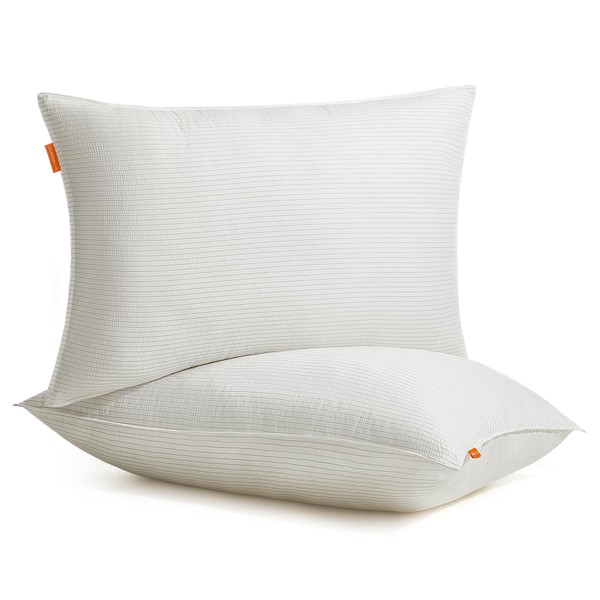 SONGMICS HOME Bed Pillows Queen Size Set of 2, Down
