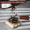 Espresso Shot Glasses with Wood Handle - 120ml Glass Coffee