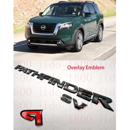 Unbranded Gloss Black Overlay EMBLEM FITS 2022-2024 NISSAN PATHFINDER SV MODELS