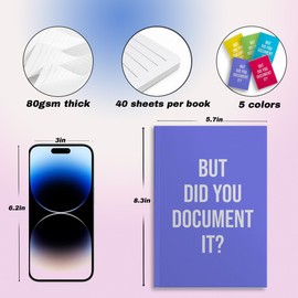 5 PCS Notebook Journal, Notebooks for Work, Note Taking Writing Funny Office Accessories Gag Gifts for Boss Leader Teacher Mentor Christmas Retirement Birthday Graduation 5.7 x 8.3 Inches 41 Sheets