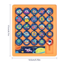 Slide Puzzle Games, Sliding Puzzle Children, Travel Fidget Toy, Patience Games for Children, Gift for Children, Teenagers, Adults (Orange)