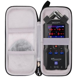 worfty for Zoom H4essential 4-Track Handy Recorder (2024 Model) Carrying Storage Case (Case Only) (Black)
