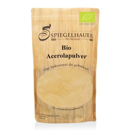 Bäckerei Spiegelhauer Organic Acerola Powder 100 g I At Least 17% Vitamin C I Ideal for Baking I Acerola Berries from Controlled Cultivation