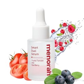 Suero dual inteligente para el cuidado de la piel con tomate cristal y bayas de acai, suero para el rostro, antienvejecimiento, piel luminosa, suero  