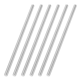 MECCANIXITY 6 Pcs Round Steel Rod 5.5mm Diameter HSS Lathe Bar Stock Tool 100mm Long for Shaft Gear Drill Lathes Boring Machine Turning Miniature Axle Cylindrical Pin DIY Craft Tool