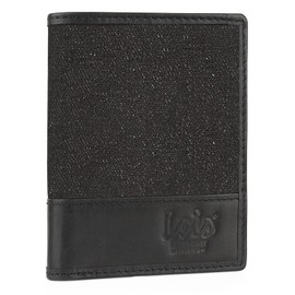 Lois - Men's Leather Wallet - Men's Leather Wallet with RFID Protection - Men's Small Wallet - Men's Leather Wallet - Men's Wallet RFID Protection 205703, Black, black