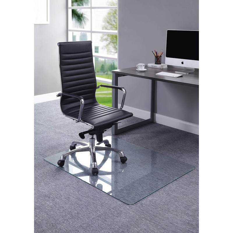Lorell Tempered Glass Chairmat, 46" Width x 36" Depth x
