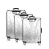 Feybaul 20/24/28 inch Set PVC Luggage Protector Covers,Clear Suitcase Cover