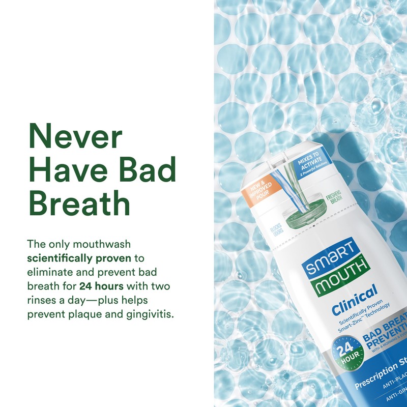 SmartMouth DDS Activated Clinical Mouthwash - for Fresh Breath -