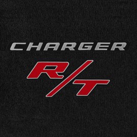 Lloyd Mats Heavy Duty Carpeted Floor Mats for Dodge Charger RWD 2006-2010 (Charcoal, 2PC - Silver Charger R/T)