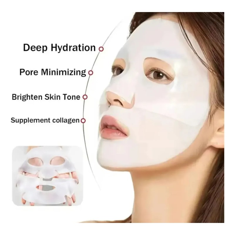 Mascarilla Facial Nocturna Hidratante Colágeno Kit 2pz